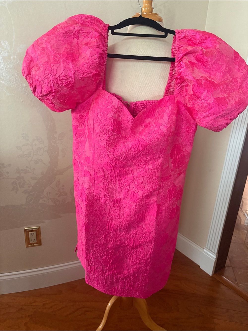 Lilly Pulitzer  Morena Hot Pink Jacquard Romper